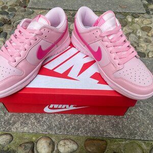 🎀Nike Dunk Low Triple Barbie Pink Women's Shoes
